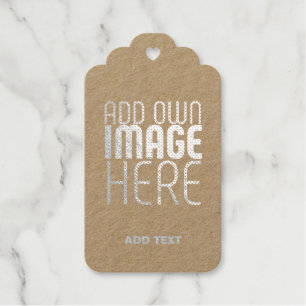 ÉTIQUETTES CADEAUX MODÈLE DE TEXTE D'IMAGE BROWN SIMPLE MODERNE