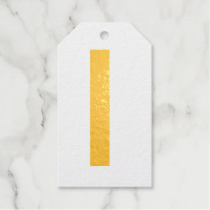 Étiquettes Cadeaux Monogramme ajouter le nom lettre alphabet simple m