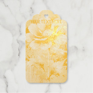 Étiquettes Cadeaux Motif aquarelle fleur bleue
