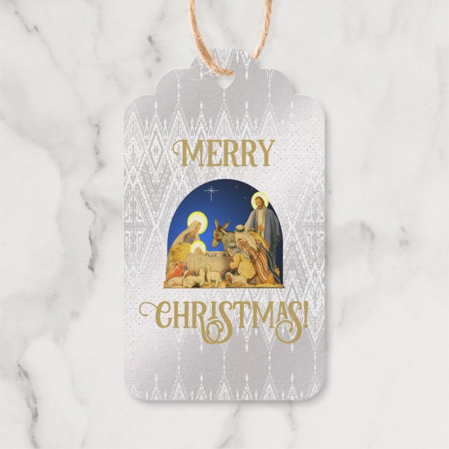Étiquettes Cadeaux Nativité (Verso)