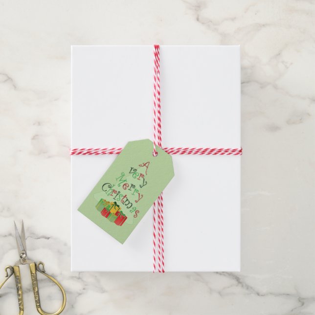 Étiquettes cadeaux Noël Arbre (Avec de la ficelle)