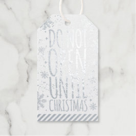 Étiquettes Cadeaux N'Ouvre Pas Jusqu'À Noël Rustique Chic & Élégant