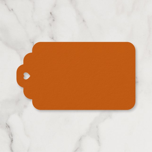 Étiquettes Cadeaux Orange brulé (Verso (horizontal))