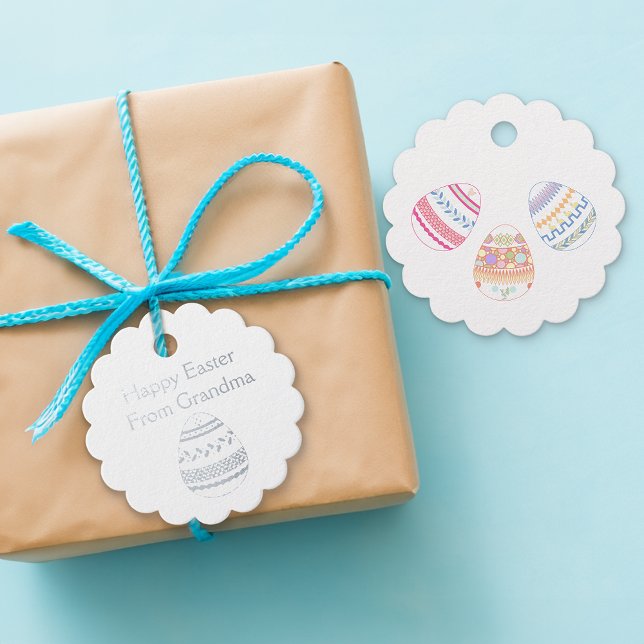 Étiquettes cadeaux Pâques Panier Panier (Créateur téléchargé)