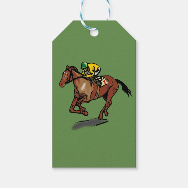 Étiquettes Cadeaux Personnalisées De Course De Che (Devant)