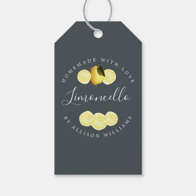 Étiquettes Cadeaux Personnalisées Limoncello Fait  (Devant)