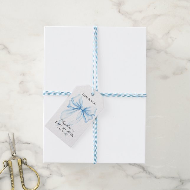 Étiquettes cadeaux pour baby shower avec un adorab (Avec de laficelle)