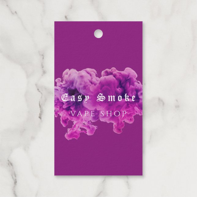 Étiquettes Cadeaux Purple Smoke Vape Boutique (Verso)