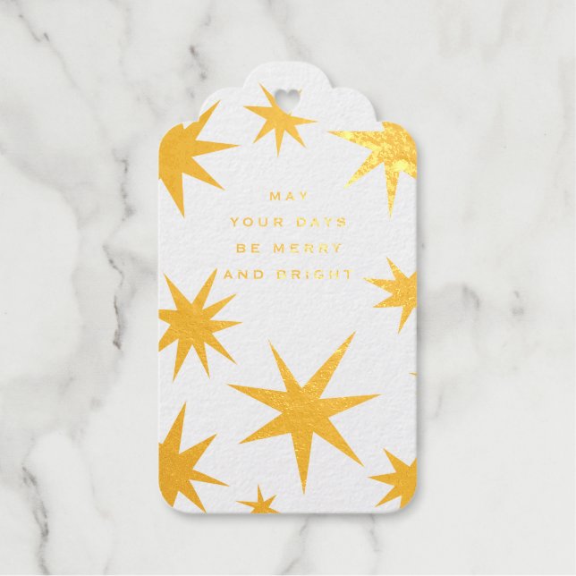 Étiquettes Cadeaux Que vos jours soient des étoiles joyeuses et brill (Recto)