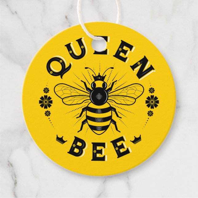 Étiquettes cadeaux Queen Bee Round (Devant)