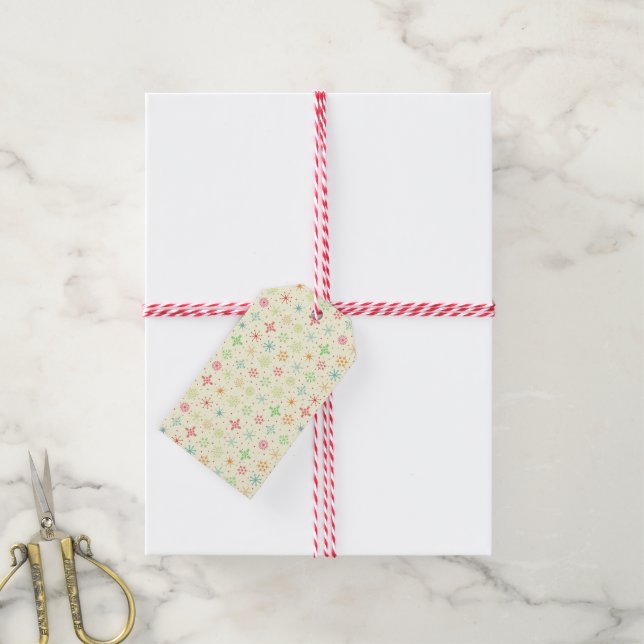 Étiquettes cadeaux Retro Stars (Avec de la ficelle)