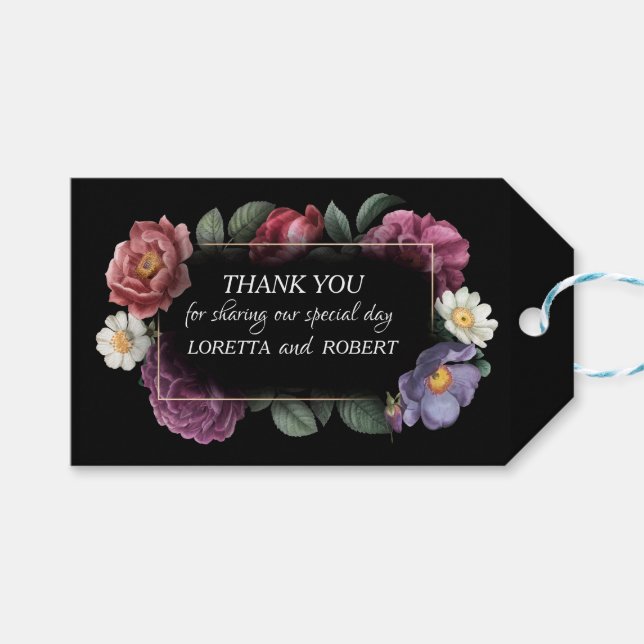 Étiquettes Cadeaux Rêves Floraux (Devant (Horizontal))