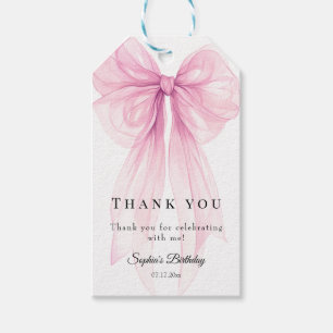 Étiquettes Cadeaux Ruban Aquarelle pour Naissance