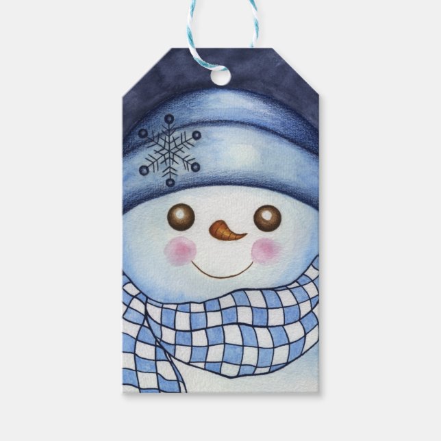 Étiquettes cadeaux Snowman (Devant)