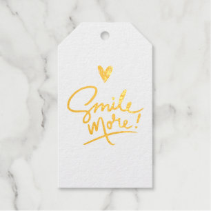 Étiquettes Cadeaux Sourire plus, citations positives, cadeau pour êtr