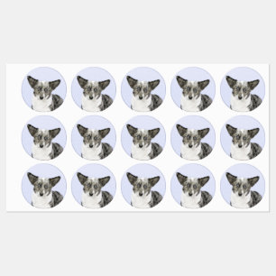 Étiquettes Cardigan Welsh Corgi Peinture - Art Chien original