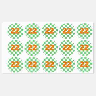 Étiquettes Carton de tableau de bord vert rétro Y2K