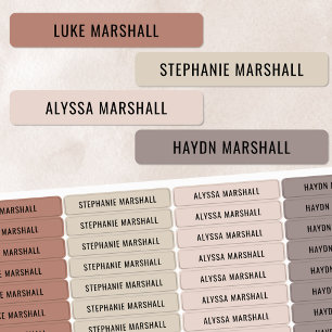 Étiquettes Chaud Neutre Couleur Codé Enfants étanche Nom