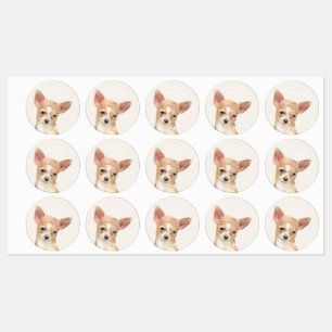 Étiquettes Chihuahua Peinture - Cute Original Chien Art