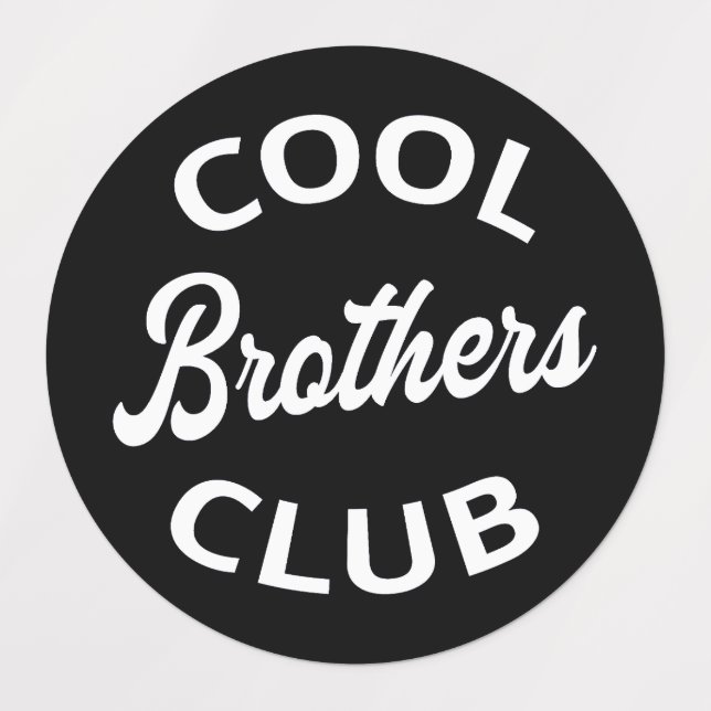 Étiquettes Club des Frères cool I (Design 1)