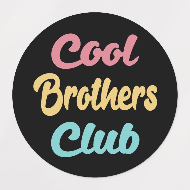 Étiquettes Club des Frères cool II (Design 1)