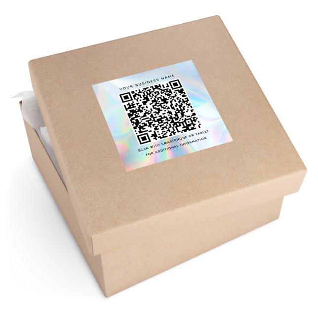 Étiquettes Code QR holographique professionnel et professionn (Créateur téléchargé)