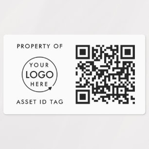 Étiquettes Code QR ID d'actif Propriété du logo de l'entrepri