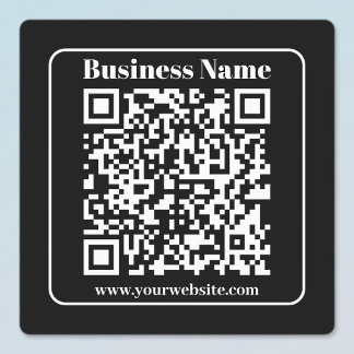Étiquettes Code QR modifiable de style rétro noir et blanc mo