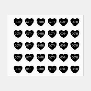 Étiquettes Coeur de bonbons - Goth
