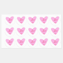 Cœur rose amour joyeuse Saint-Valentin texte rouge