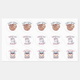 Étiquettes Collection d'autocollants motivants d'ours Kawaii