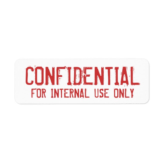 ÉTIQUETTES CONFIDENTIELS (Devant)