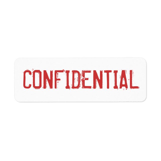 ÉTIQUETTES CONFIDENTIELS (Devant)