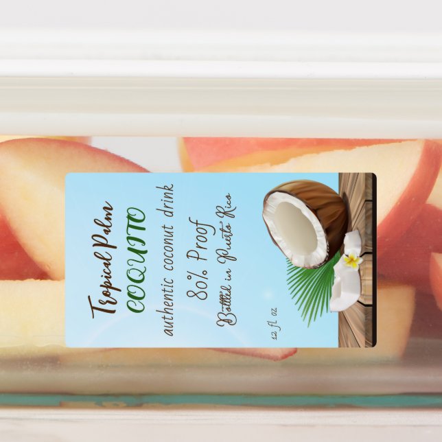 Étiquettes Coquito Coconut Tropical (Apposé)