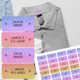 Étiquettes Couleur assez dégradée Codé Étoile Nom Vêtements