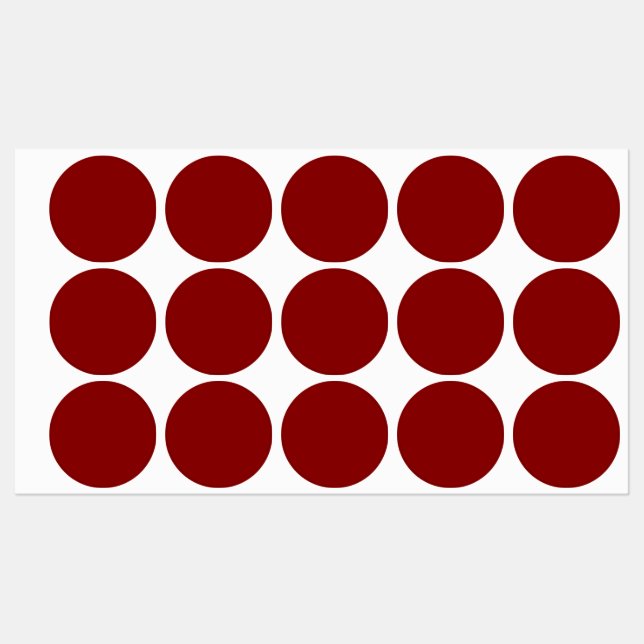 Étiquettes Couleur rouge foncé (Feuille)