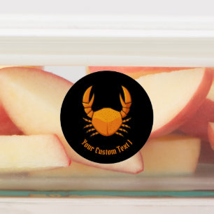 Étiquettes Crab orange