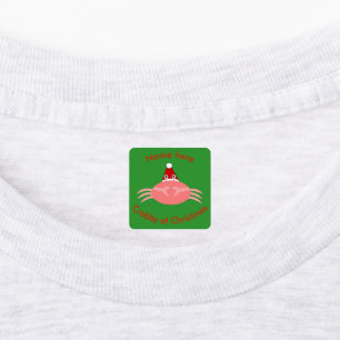 Étiquettes Crabe de Noël personnalisé