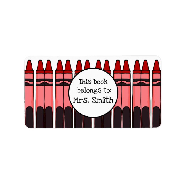 Étiquettes Crayon personnalisés (Devant)