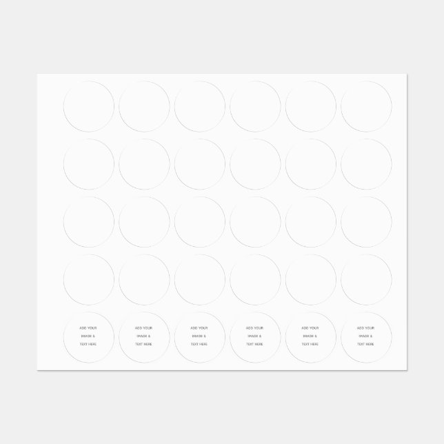 Étiquettes Create Your Own white  (Feuille)