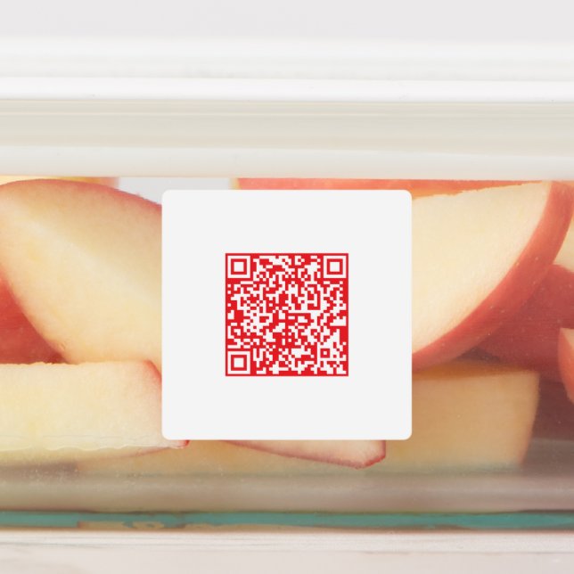 Étiquettes Créer un code QR rouge numérisable (modifiable) (Apposé)