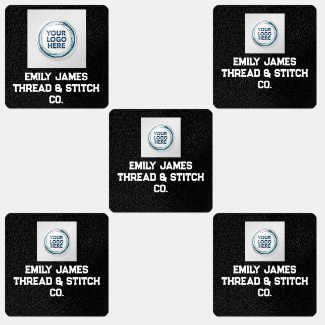 Étiquettes Custom Logo and Text Black Fabric Clothing Label 1 (Groupe)