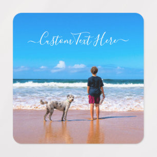 Étiquettes Custom Photo and Text - Your Own Design - My Pet  