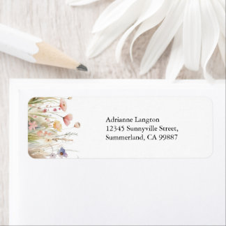 Étiquettes d'adresse, autocollants d'adresse flora