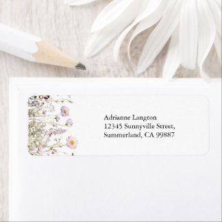 Étiquettes d'adresse, autocollants d'adresse flora