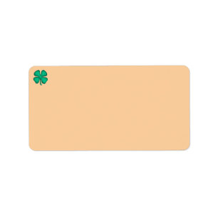 Étiquettes d'adresse brun Trèfle irlandais Lucky 4