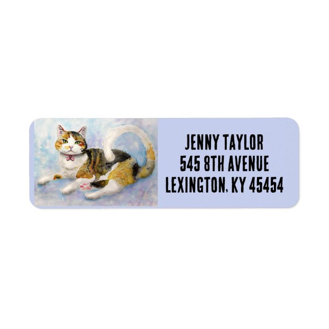 ÉTIQUETTES D'ADRESSE CALICO TORTIE CAT (Devant)