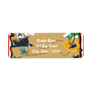 Étiquettes d'adresse d'anniversaire carte au tréso