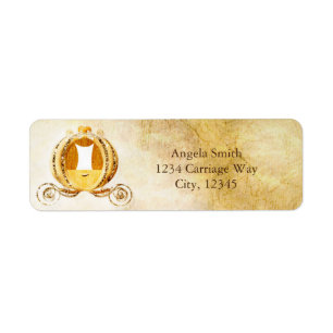 Étiquettes d'adresse de Carrosse de Cendrillon Vin