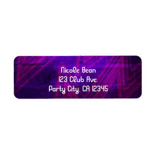 Étiquettes d'adresse de club d'anniversaire Neon G